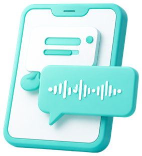 A phone showing a voice conversation with the Curify assistant